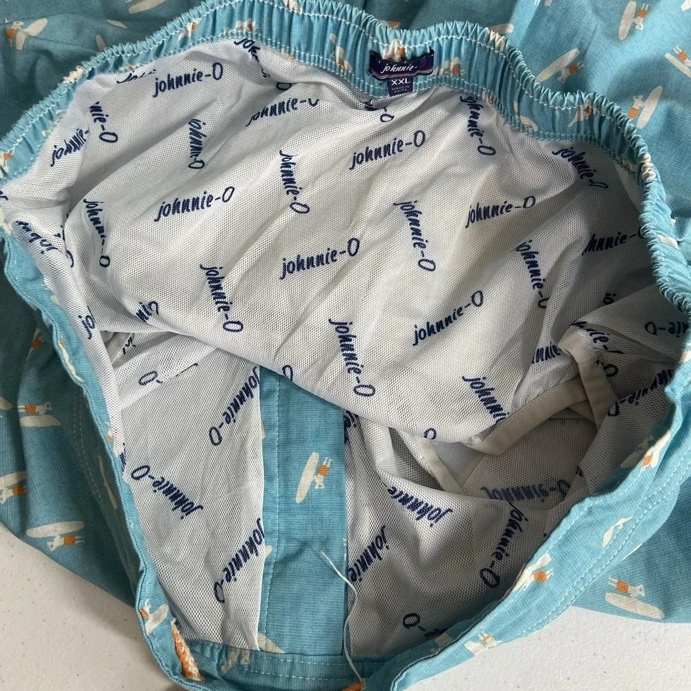 Johnnie-O Shorts men's XXL 38x8 Swim Trunks Mesh Lined Outdoor Beach Drawstring